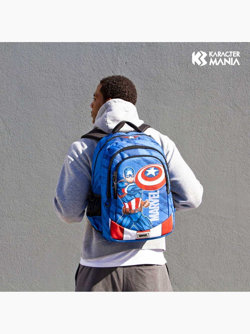 Marvel Capitão América Gears Mochila Running PLUS, Azul Azul - Kiabi