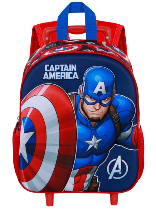 Marvel Capitão América Patriot Mochila 3D com Rodas Pequena, Multicolorido - Kiabi Marvel Capitão América Patriot Mochila 3D com Rodas Pequena, Multicolorido - Kiabi