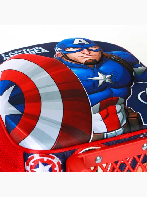 Marvel Capitão América Patriot Mochila 3D com Rodas Pequena, Multicolorido - Kiabi Marvel Capitão América Patriot Mochila 3D com Rodas Pequena, Multicolorido - Kiabi