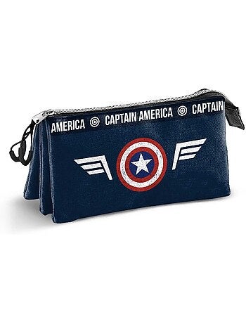 Marvel capitão américa wings estojo triplo, azul