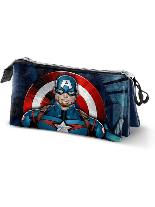 Marvel Capitão América Wings Estojo Triplo, Azul - Kiabi Marvel Capitão América Wings Estojo Triplo, Azul - Kiabi