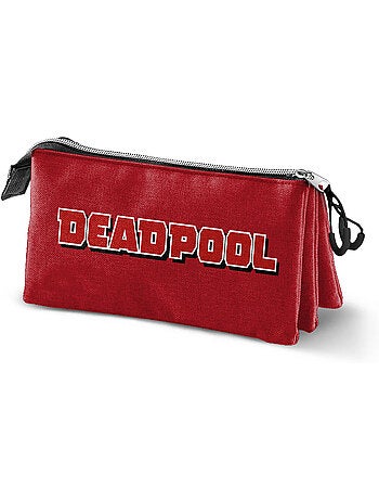 Marvel deadpool mask estojo triplo, vermelha
