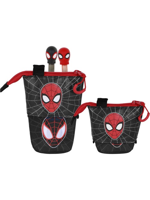 Marvel homem-aranha peter estojo cute + 2 canetas de gel apagáveis, vermelha - Kiabi