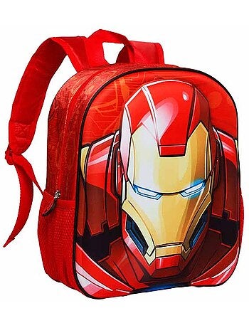 Marvel iron man stark mochila 3d pequena, multicolorido