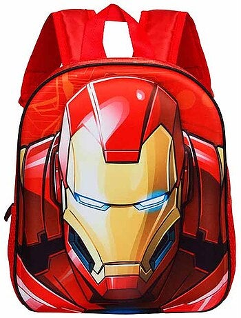 Marvel iron man stark mochila 3d pequena, multicolorido