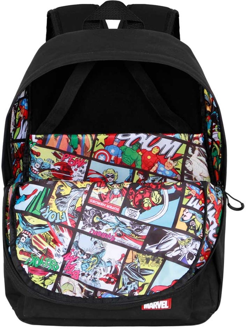 Marvel MV Mochila Block, Preta Preto - Kiabi