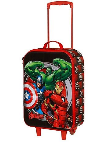 Marvel Os Vingadores Almighty Mala Trolley Soft 3D, Vermelha