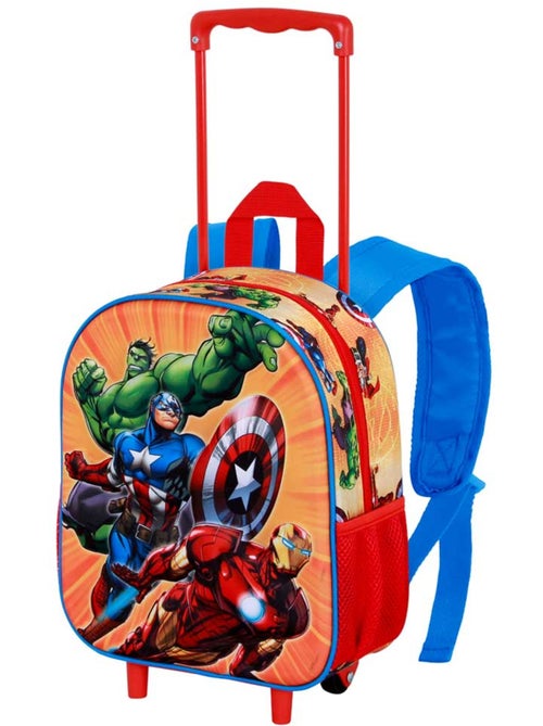 Marvel Os Vingadores Attack Mochila 3D com Rodas Pequena, Vermelha - Kiabi Marvel Os Vingadores Attack Mochila 3D com Rodas Pequena, Vermelha - Kiabi