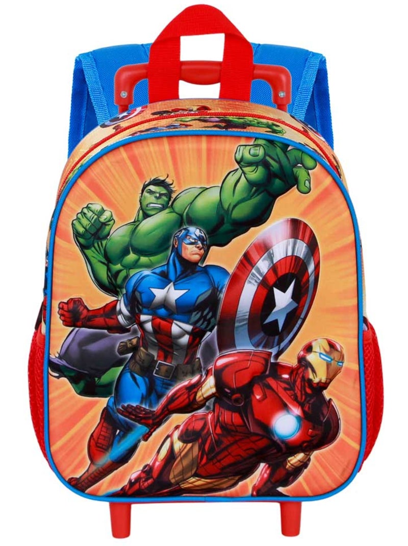 Marvel Os Vingadores Attack Mochila 3D com Rodas Pequena, Vermelha Vermelho - Kiabi