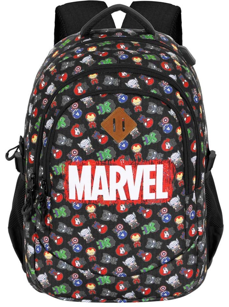 Marvel Os Vingadores Chibi Mochila Running PLUS, Preta Preto - Kiabi