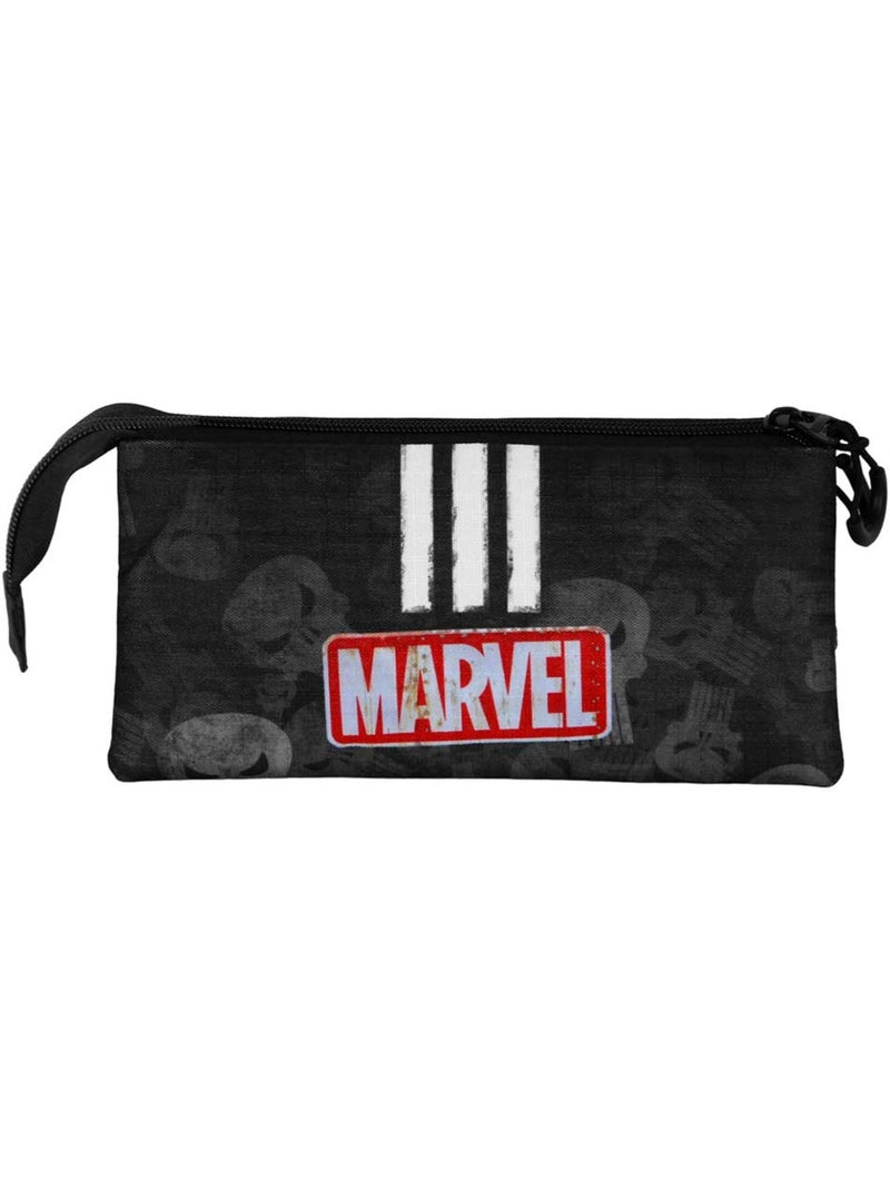 Marvel Punisher Skull Estojo Triplo, Preta Preto - Kiabi
