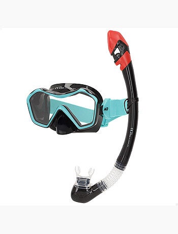 Máscara de cristal para esportes aquáticos com tubo de silicone +12 anos