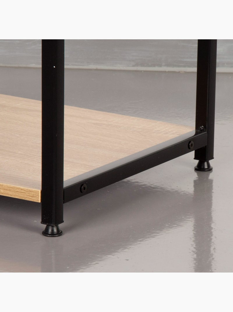 Max home armário lateral de cozinha em madeira e aço 60x40x82 cm Madeira natural - Kiabi