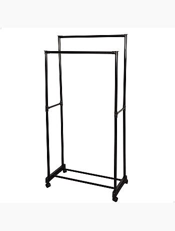 Max home burro de roupa altura dupla com sapateira e rodas 75x40x157 cm