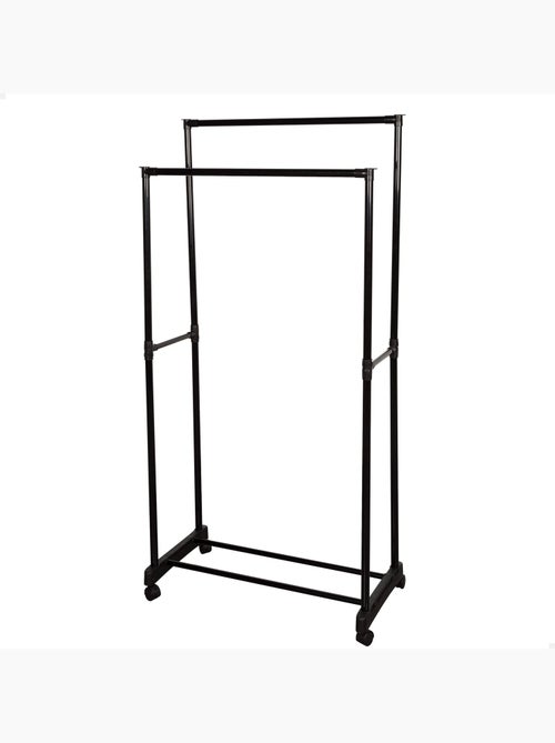 Max home burro de roupa altura dupla com sapateira e rodas 75x40x157 cm - Kiabi