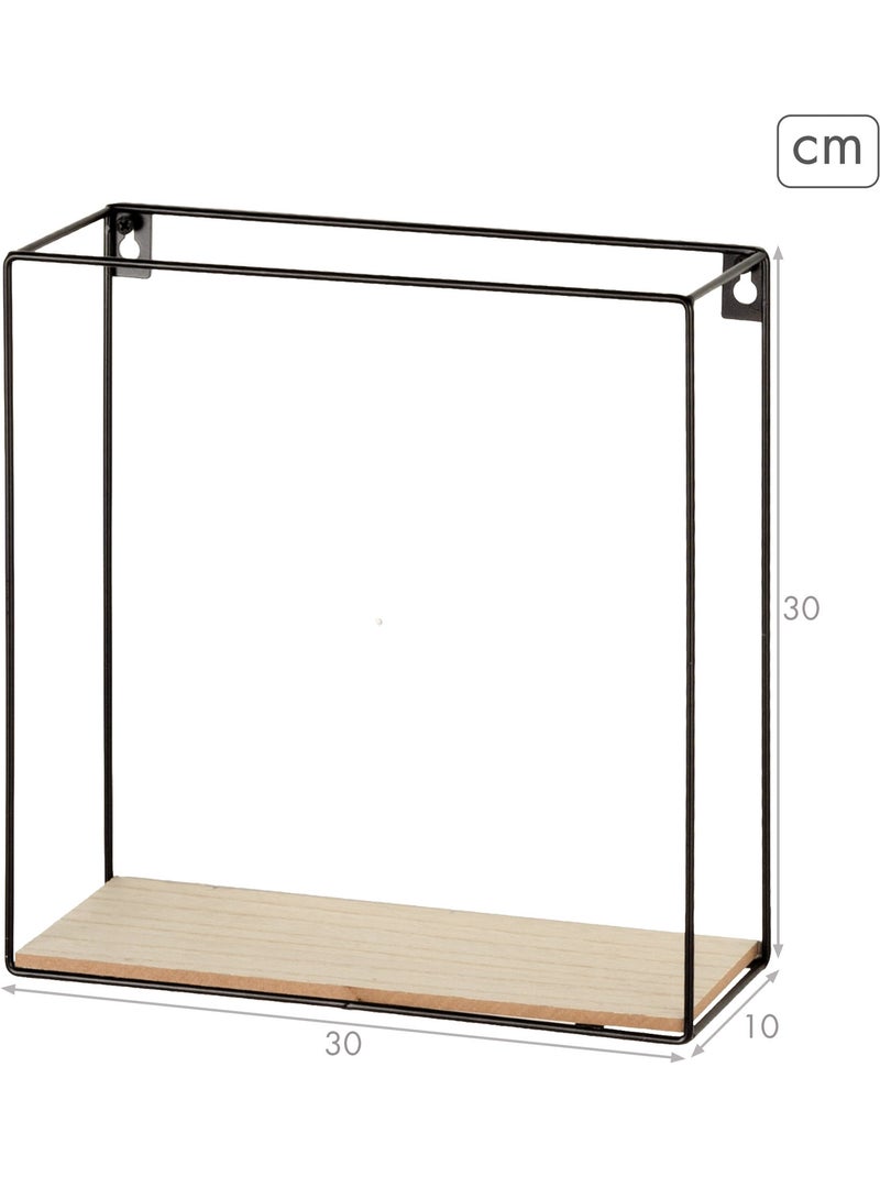 Max home conjunto de 3 prateleiras quadradas de madeira para parede em vários tamanhos Madeira natural - Kiabi