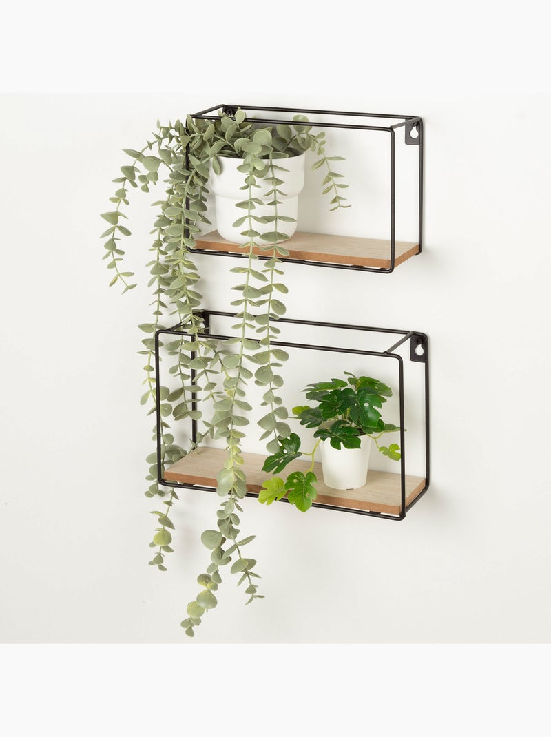 Max home conjunto de 4 prateleiras de parede em madeira, vários tamanhos Madeira natural - Kiabi