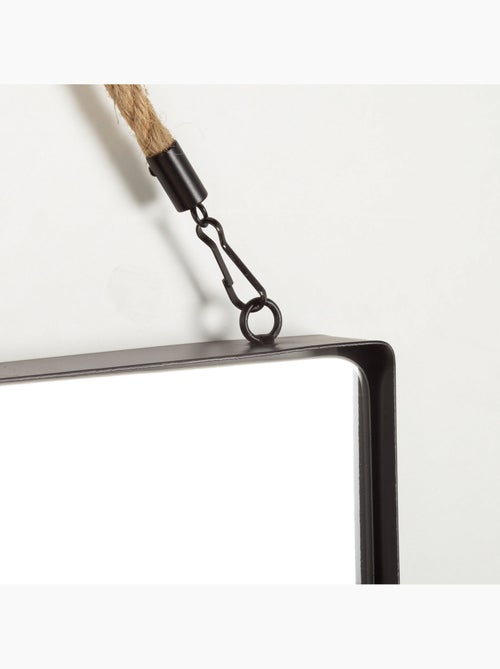 Max home espelho de parede quadrado 30x30 cm com moldura metálica e corda - Kiabi