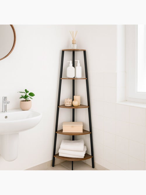 Max home estante de canto fixa em madeira com 5 prateleiras 35x35x135 cm - Kiabi