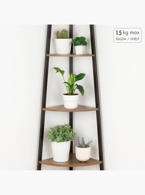 Max home estante de canto fixa em madeira com 5 prateleiras 35x35x135 cm - Kiabi