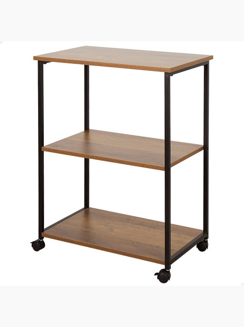 Max home estante de madeira com rodas 3 prateleiras 48x30x62 cm - Kiabi
