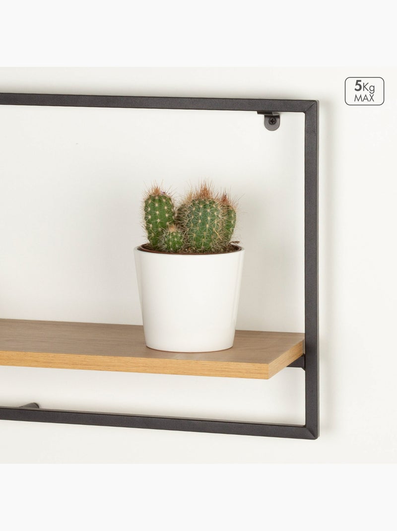 Max home estante de parede em madeira 1 prateleira 65x20x35 cm Madeira natural - Kiabi