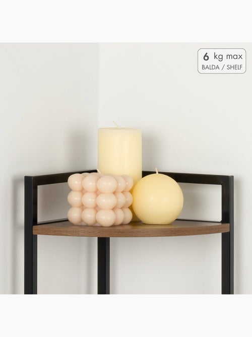 Max home estante fixa de canto em madeira 3 prateleiras 24x24x80 cm - Kiabi