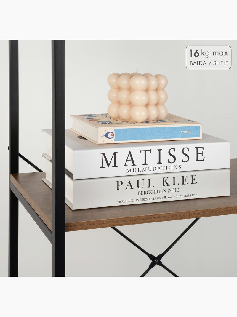Max home estante fixa de madeira 4 prateleiras 60x30x120 cm Madeira natural - Kiabi