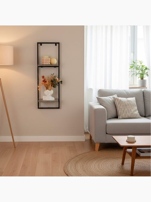 Max home estantes de parede com efeito cimento 2 prateleiras 25x20x75 cm - Kiabi