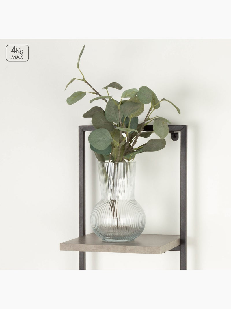 Max home estantes de parede com efeito cimento 2 prateleiras 25x20x75 cm Madeira natural - Kiabi