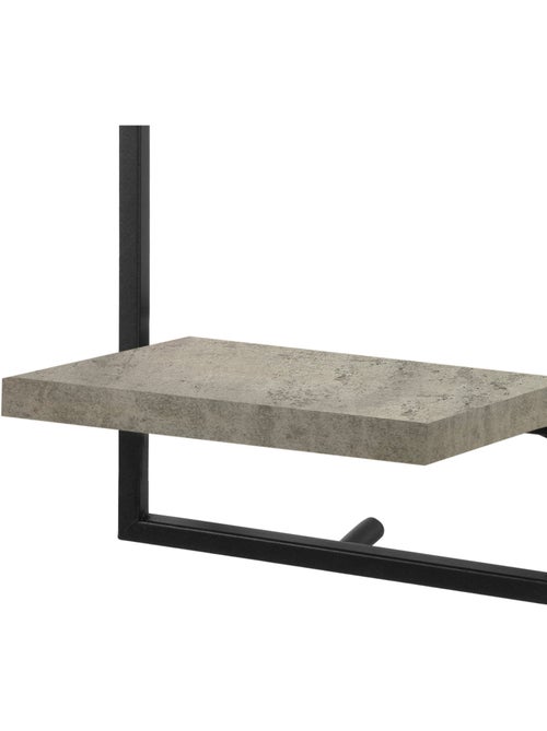 Max home estantes de parede com efeito cimento 2 prateleiras 25x20x75 cm - Kiabi
