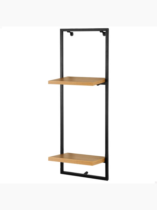 Max home estantes de parede em madeira 2 prateleiras 25x20x75 cm - Kiabi