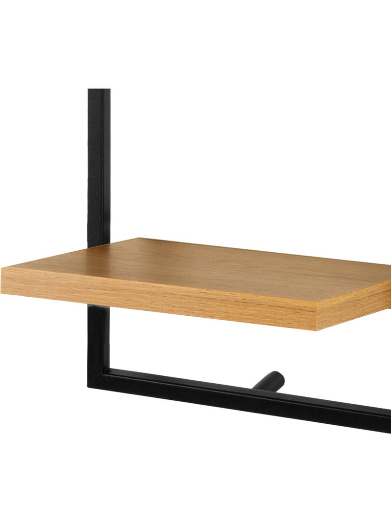 Max home estantes de parede em madeira 2 prateleiras 25x20x75 cm Madeira natural - Kiabi