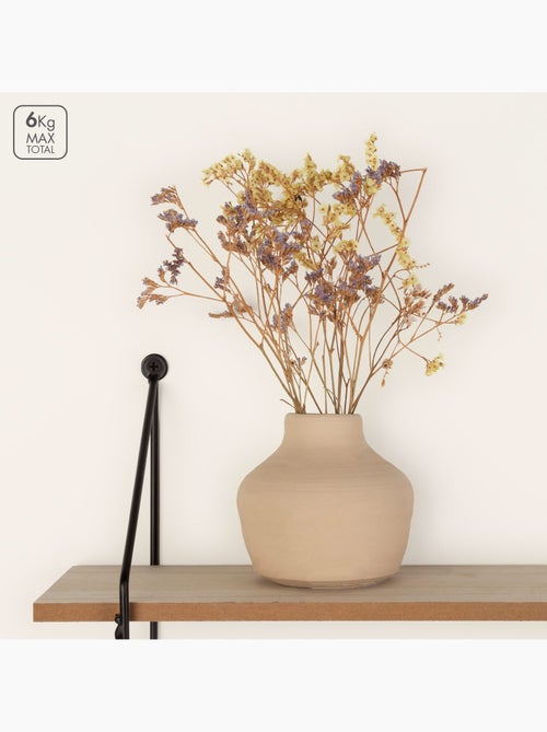 Max home estantes de parede em madeira 3 prateleiras 50x12x49 cm - Kiabi