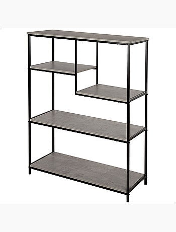 Max home estantes metálicas fixas assimétricas 5 prateleiras 75x30x100 cm