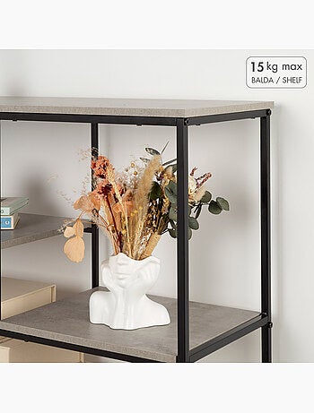 Max home estantes metálicas fixas assimétricas 5 prateleiras 75x30x100 cm