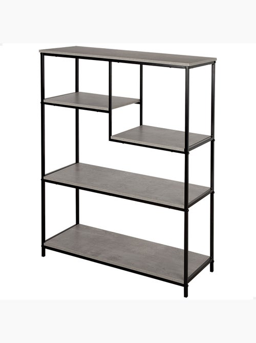 Max home estantes metálicas fixas assimétricas 5 prateleiras 75x30x100 cm - Kiabi