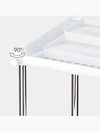 Max home pack 2 prateleiras para especiarias de altura dupla com tabuleiro extraível
