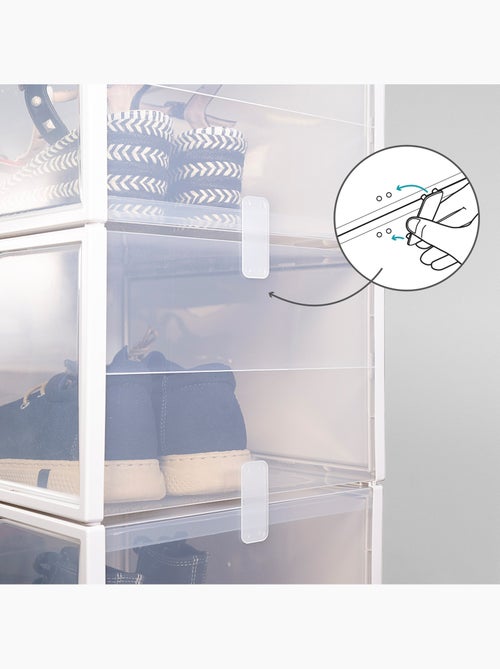 Max home pacote com 6 caixas de sapatos transparentes, empilháveis e anti-inclinação ap. Lado t.46 - Kiabi