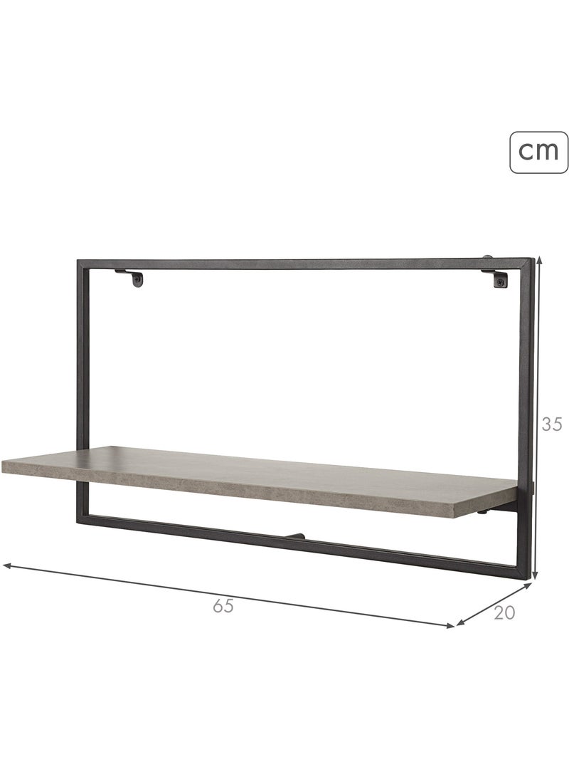 Max home prateleira de parede com efeito cimento 1 prateleira 65x20x35 cm Madeira natural - Kiabi