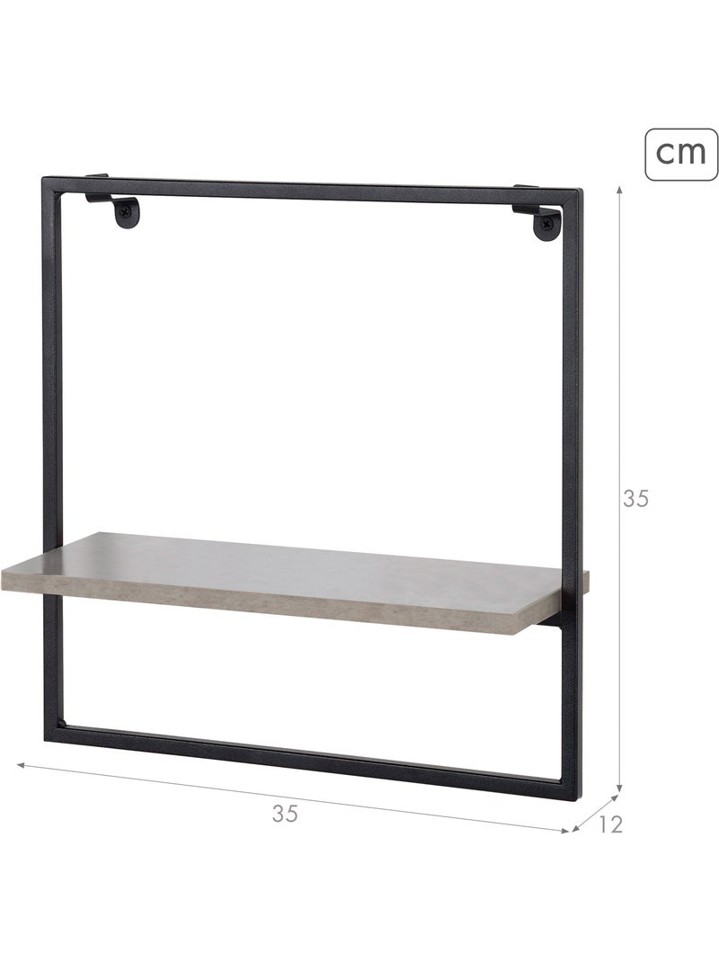 Max home prateleira de parede com efeito de cimento 35x12x35 cm Madeira natural - Kiabi