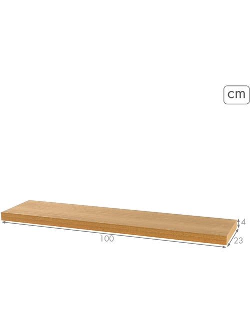 Max home prateleira de parede em madeira 100x23x4 cm - Kiabi