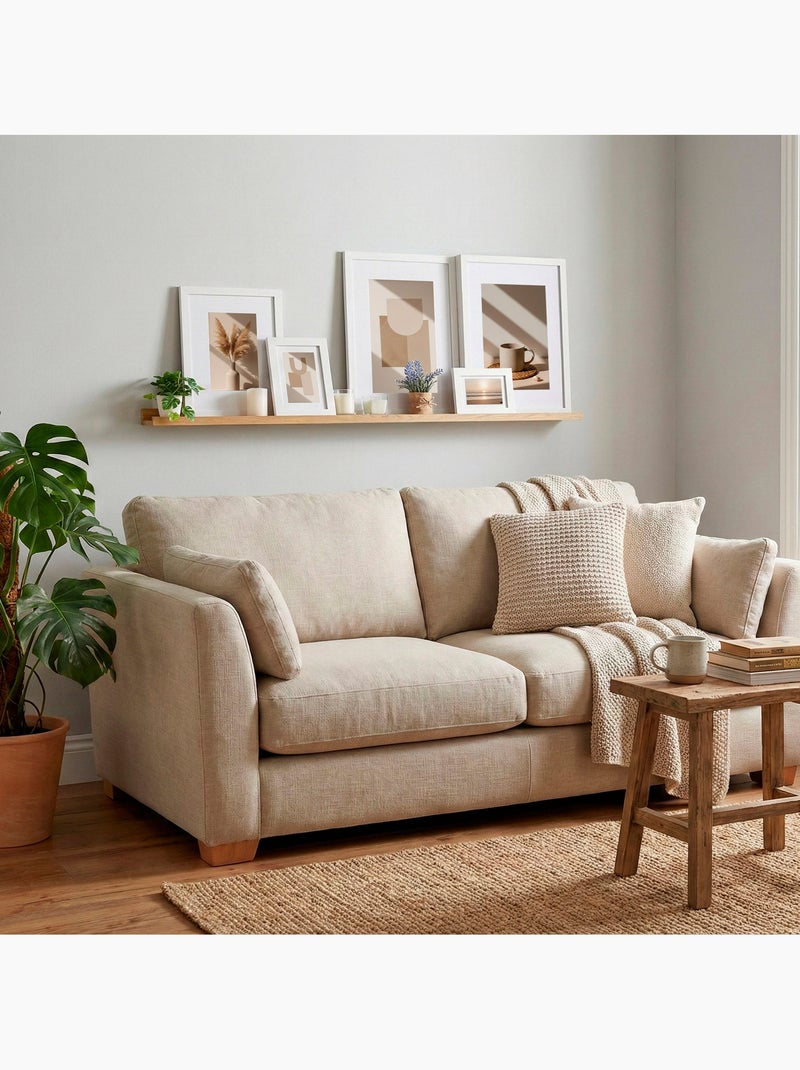 Max home prateleira de parede em madeira com rebordo 120x10x4 cm Madeira natural - Kiabi