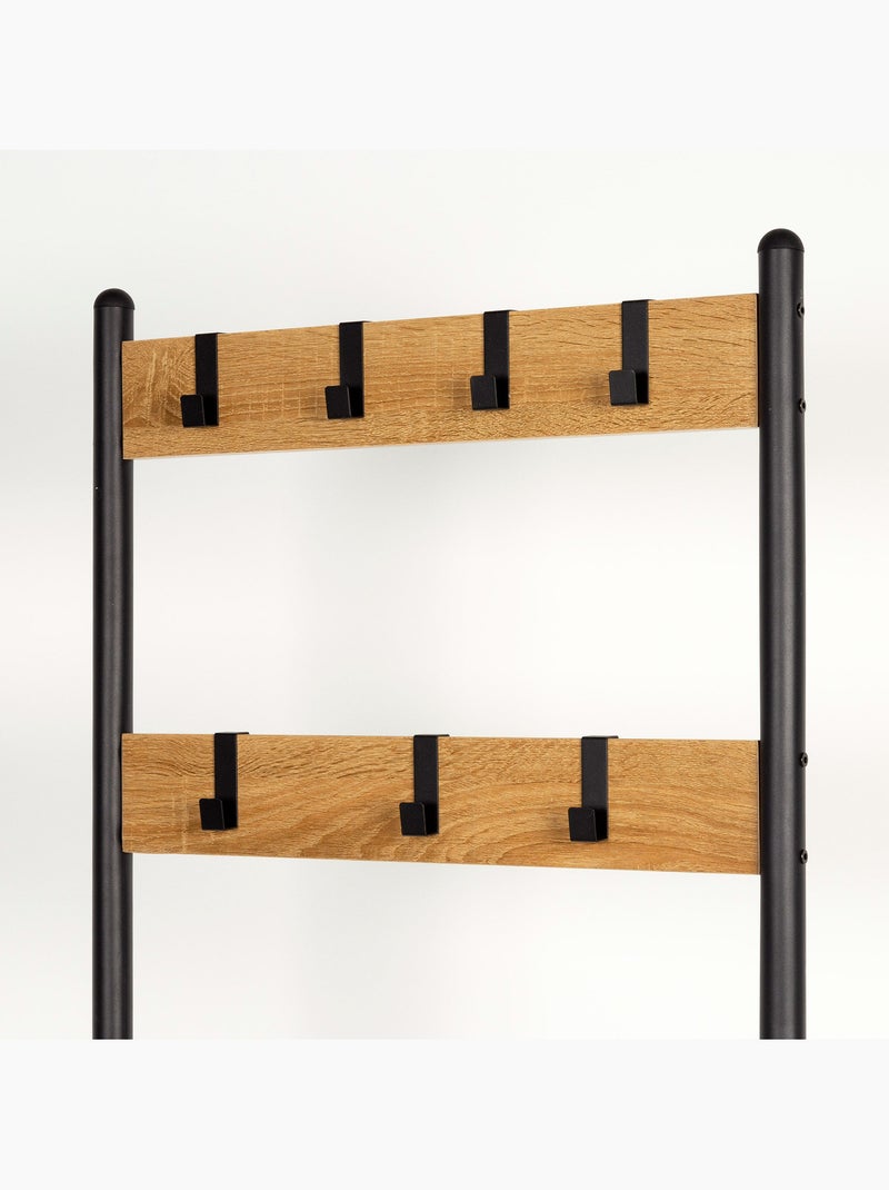 Max home sapateira de entrada em madeira e aço 3 prateleiras metálicas 60x40x175 cm Madeira natural - Kiabi