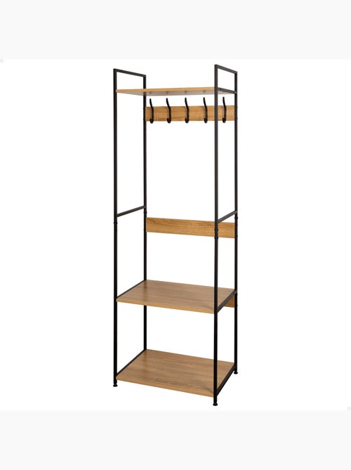 Max home sapateira de madeira e aço com 3 prateleiras 60x40x175 cm - Kiabi