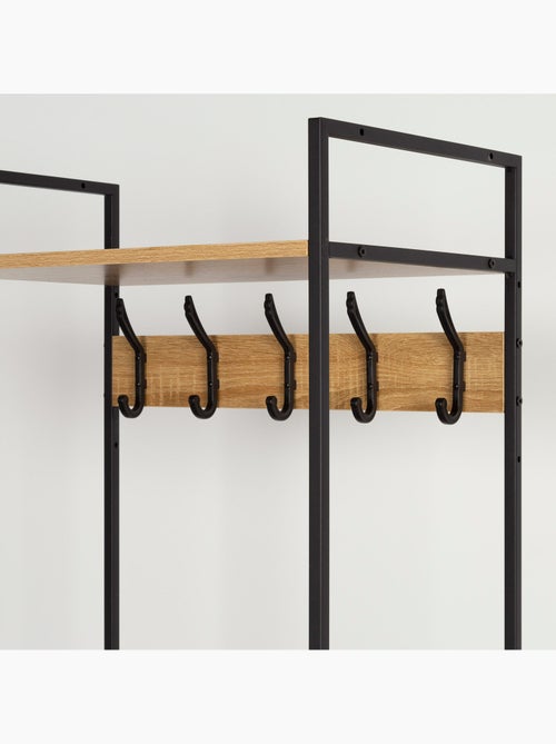 Max home sapateira de madeira e aço com 3 prateleiras 60x40x175 cm - Kiabi