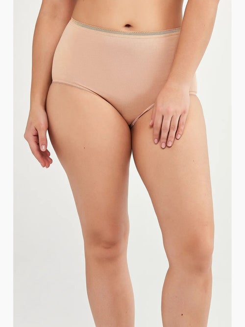 Maxi cueca slip de cintura subida 2 peças penti - Kiabi Maxi cueca slip de cintura subida 2 peças penti - Kiabi