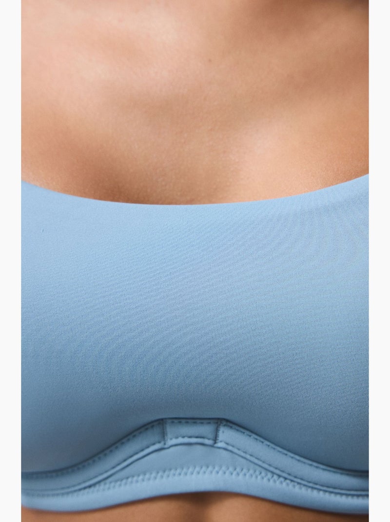 Maya top de biquíni com contas penti Azul-céu - Kiabi