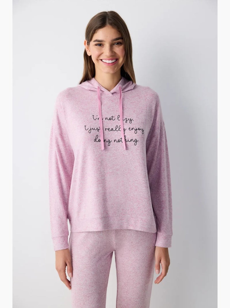 Maybe later sweatshirt com capuz de pijama penti Lavanda - Kiabi