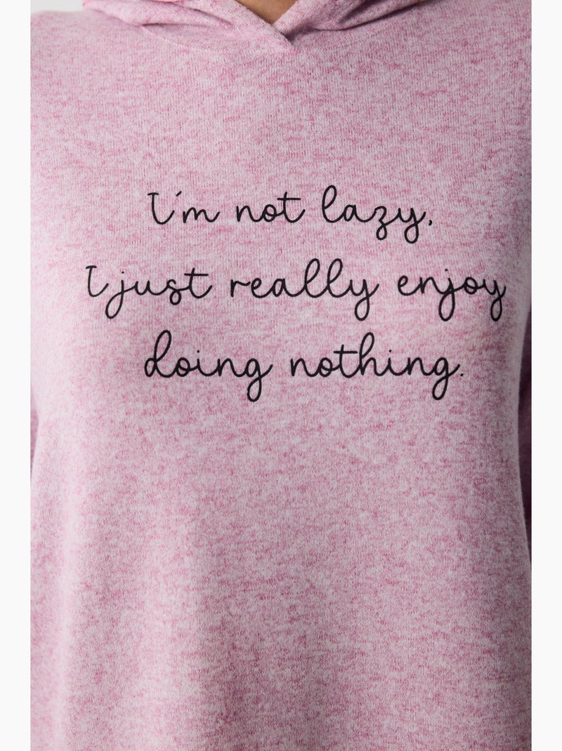 Maybe later sweatshirt com capuz de pijama penti Lavanda - Kiabi